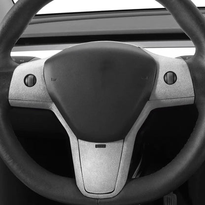 Alcantara Steering Wheel Cover for Tesla Model 3/Y 2019-2023