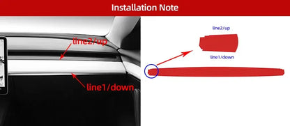 Alcantara Dashboard + Door Cover for Model 3/Y 2021-2023