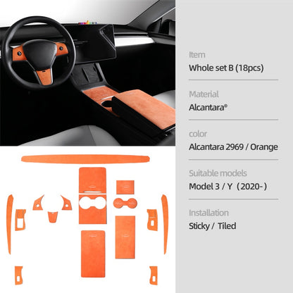 EVONE Alcantara Interior Trim Sticker Set for Tesla Model 3/Y 2021-23