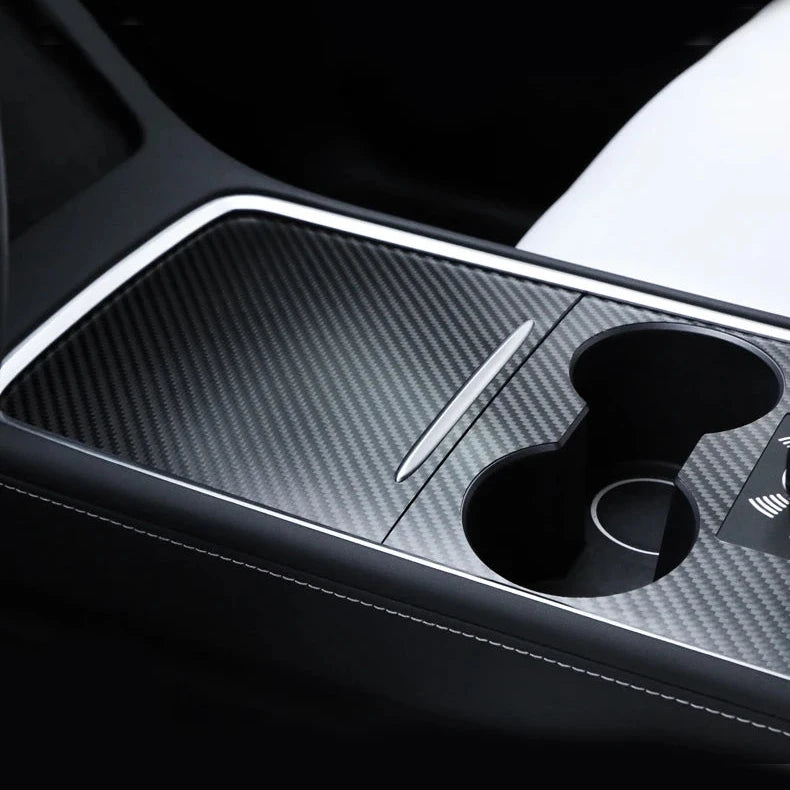 Premium Carbon Fiber Center Console Cover for Tesla Model 3 & Y (2021-2023)