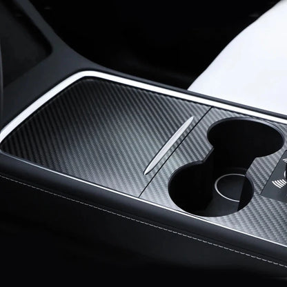 Premium Carbon Fiber Center Console Cover for Tesla Model 3 & Y (2021-2023)