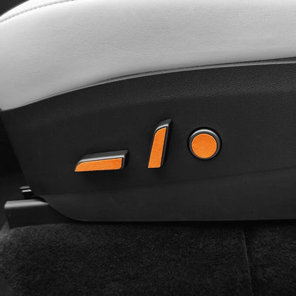 Alcantara Seat Adjustment Button Sticker For Tesla Model 3/Y 2021-2023