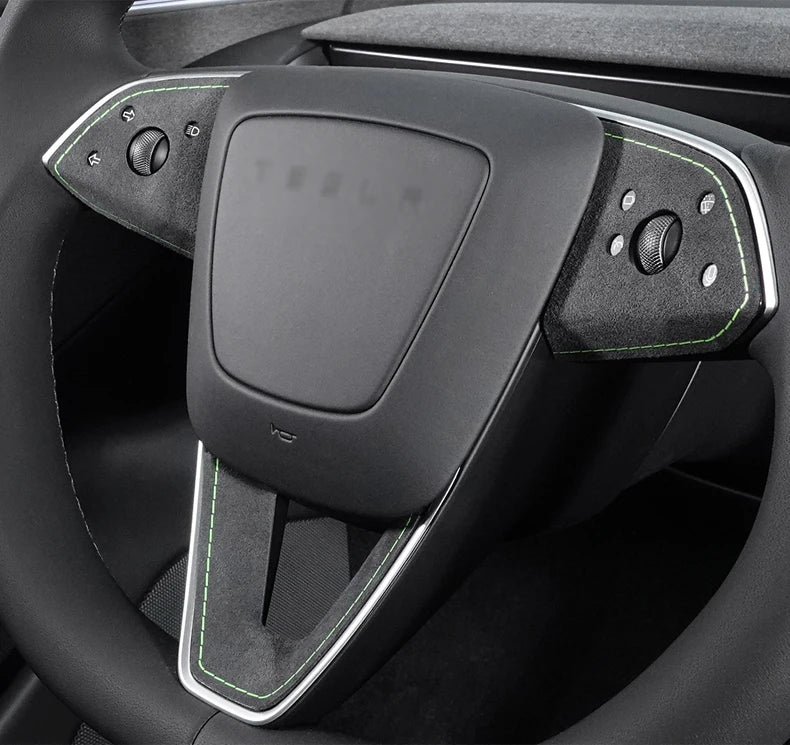 Alcantara Steering Wheel Sticker for Model 3 Highland 2024+