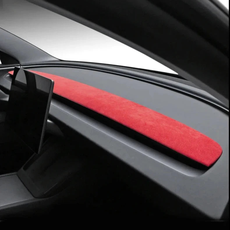 Alcantara/Carbon Fiber Dashboard Instrument Panel Trim Sticker for Tesla Model 3 Highland 2024+