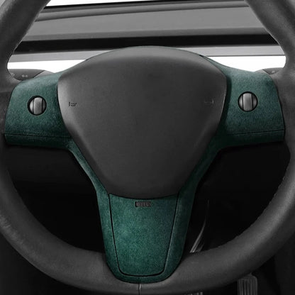 Alcantara Steering Wheel Cover for Tesla Model 3/Y 2019-2023