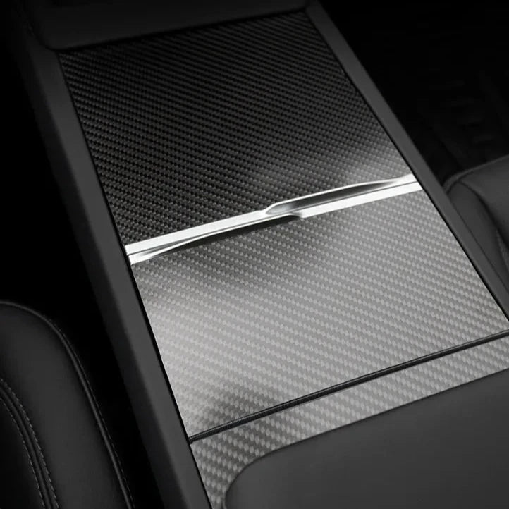 Real Carbon Fiber Center Console Cover for Tesla Model 3 Highland 2024+