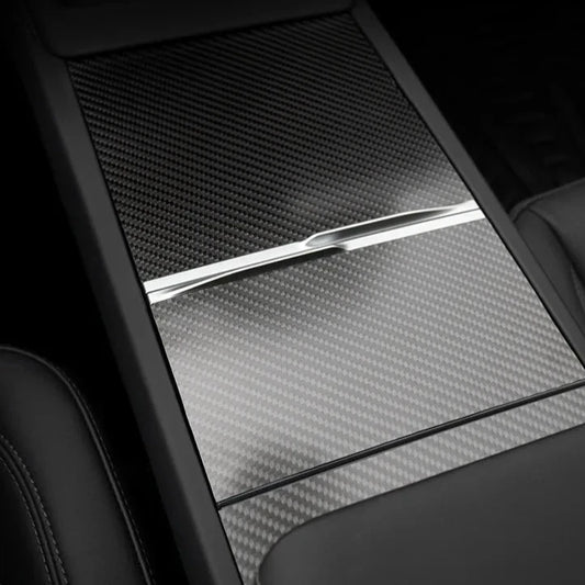 Real Carbon Fiber Center Console Cover for Tesla Model 3 Highland 2024+