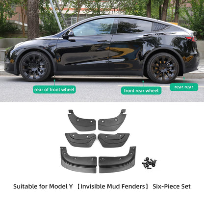 Tesla Model 3/Y/Highland 2020-2024 Rear Mud Flaps & Splash Guard Fenders Kit - Car Modification Accessories