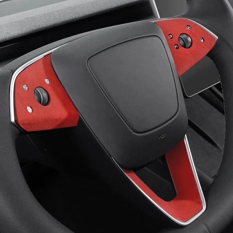 Multi-Colour Alcantara Steering Wheel Sticker for Model 3 Highland 2024+