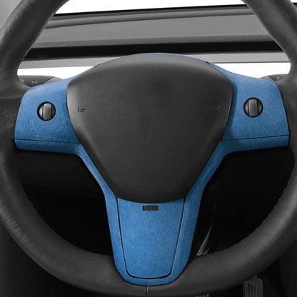 Alcantara Steering Wheel Cover for Tesla Model 3/Y 2019-2023