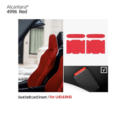 Alcantara Safe Belt Buckle Sticker for Tesla Model 3/Y