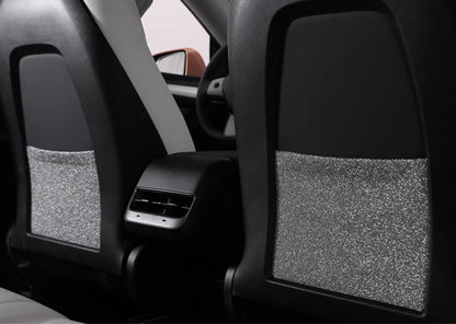 Sparkling Diamond Rear Seat Anti-Kick Pad for Tesla Model 3 & Y (2019-2023)