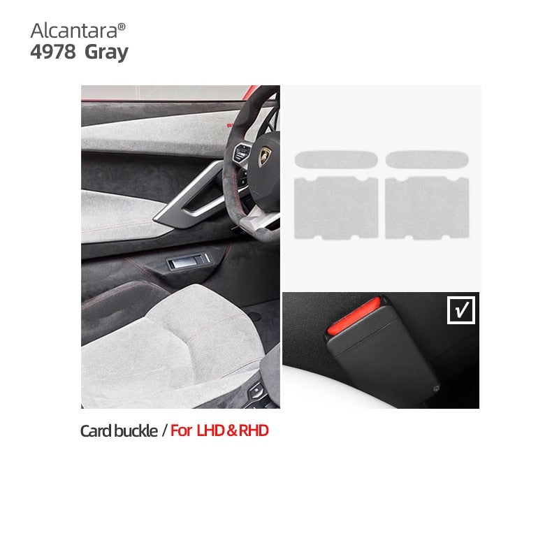 Alcantara Safe Belt Buckle Sticker for Tesla Model 3/Y