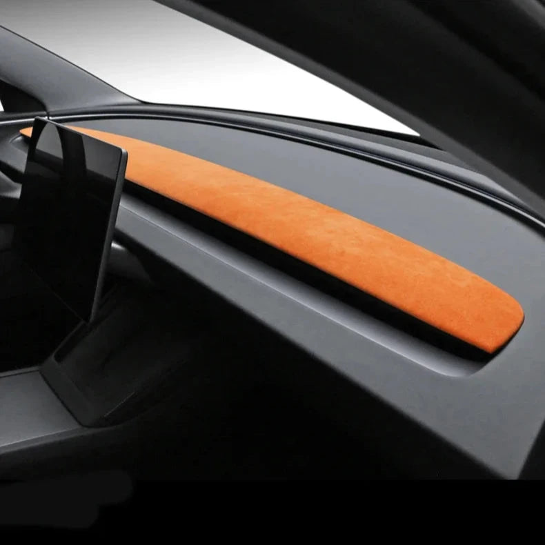 Alcantara/Carbon Fiber Dashboard Instrument Panel Trim Sticker for Tesla Model 3 Highland 2024+