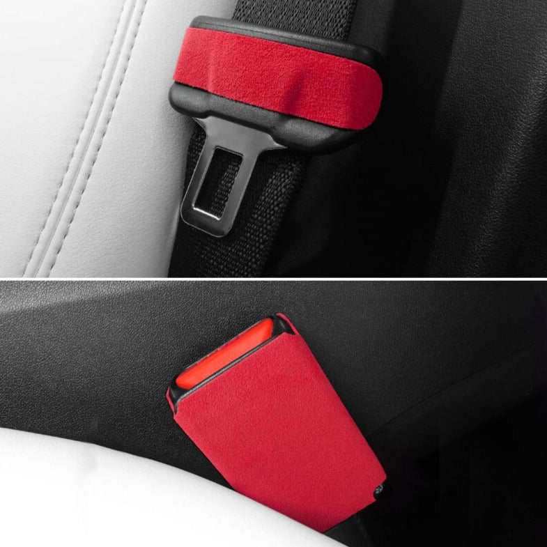 Alcantara Safe Belt Buckle Sticker for Tesla Model 3/Y