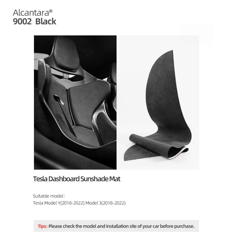 Alcantara Dashboard Instrument Panel Cover for Tesla Model 3/Y 2019-2023