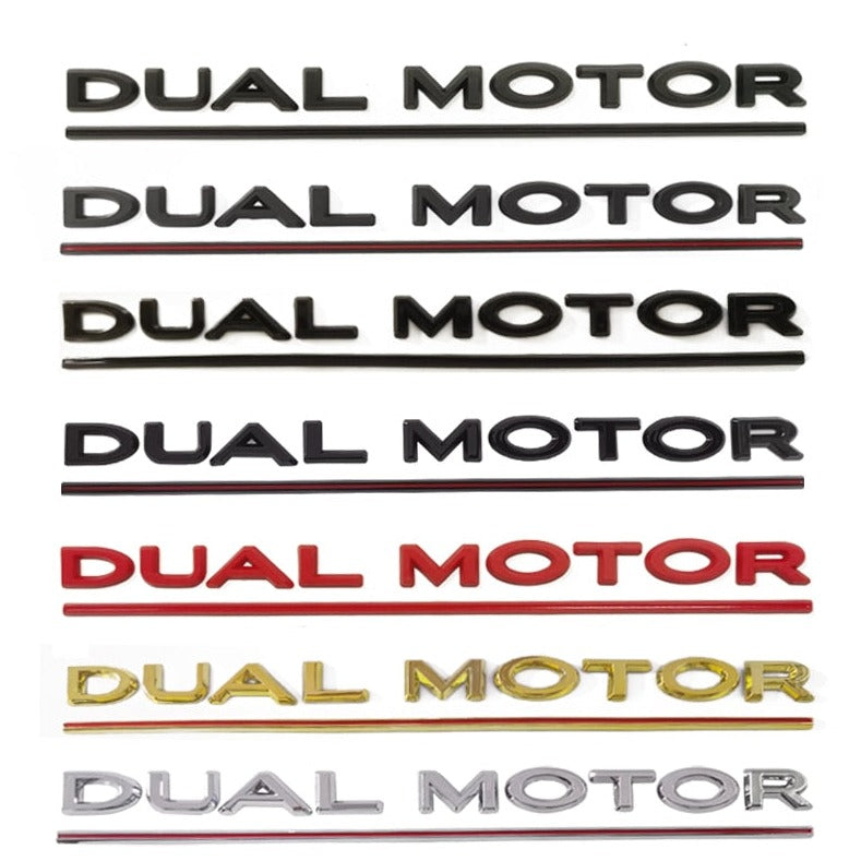 DUAL MOTOR Letters Emblem for Tesla Model S/3/X/Y