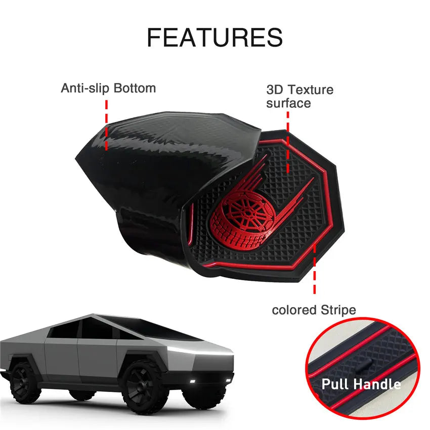 Tesla Cybertruck Non-Slip Cup Holder Mat