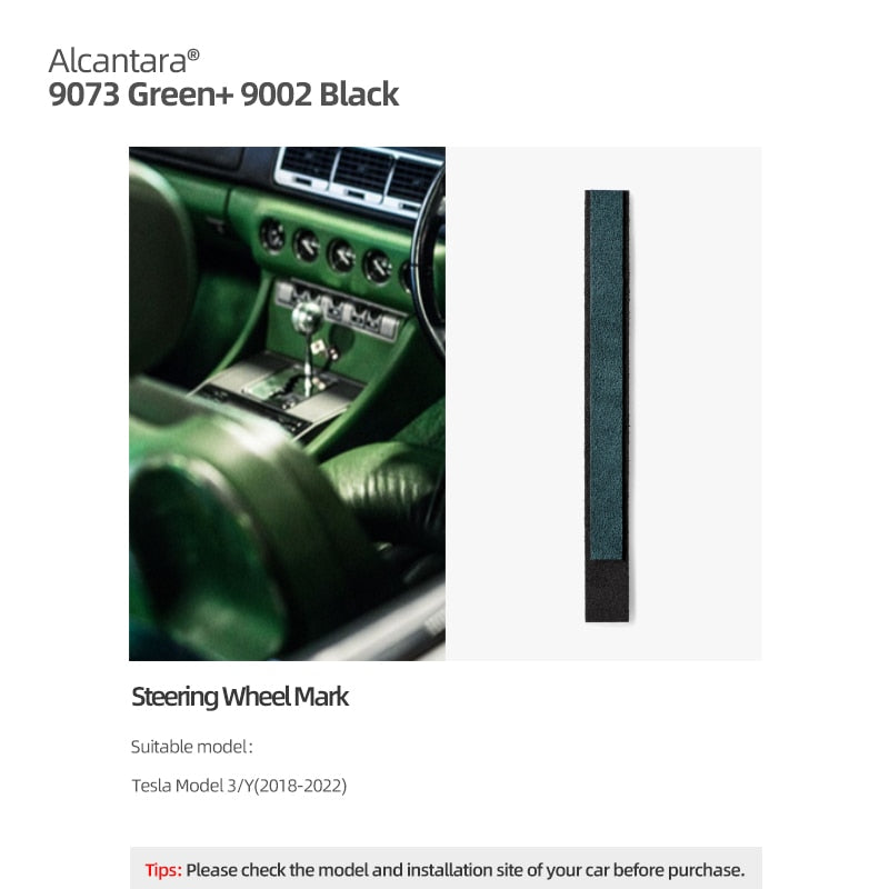 Alcantara Steering Wheel Stripe For Model 3/Y