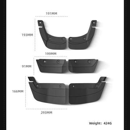 Tesla Model 3/Y/Highland 2020-2024 Rear Mud Flaps & Splash Guard Fenders Kit - Car Modification Accessories