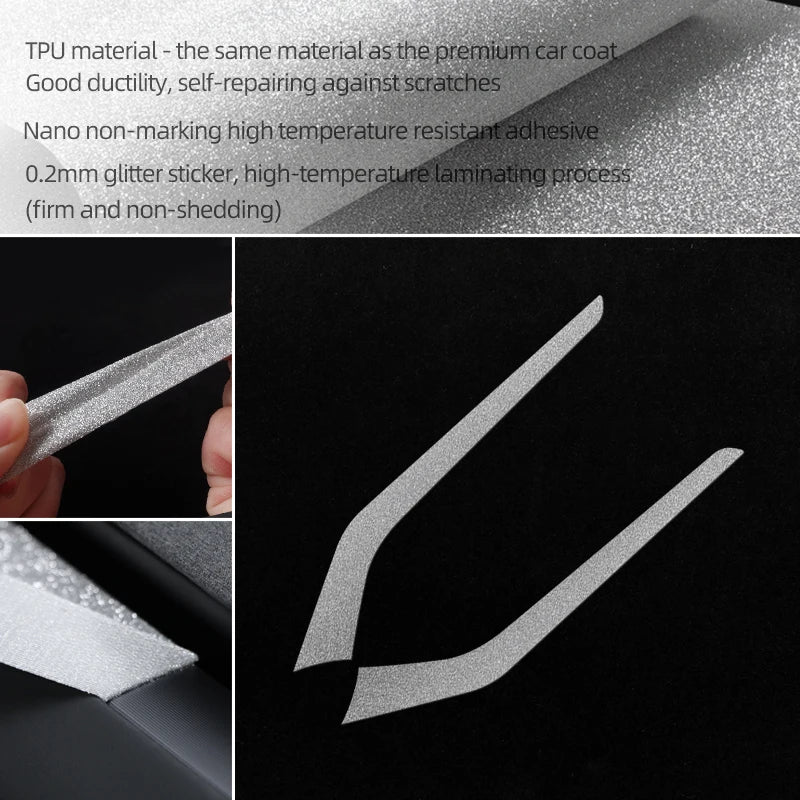 Sparkling Diamond Central Control Panel Side Trim Strip Stickers for Tesla Model 3 & Y (2019-2023)