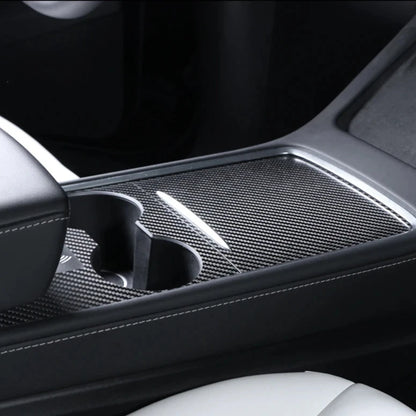 Premium Carbon Fiber Center Console Cover for Tesla Model 3 & Y (2021-2023)