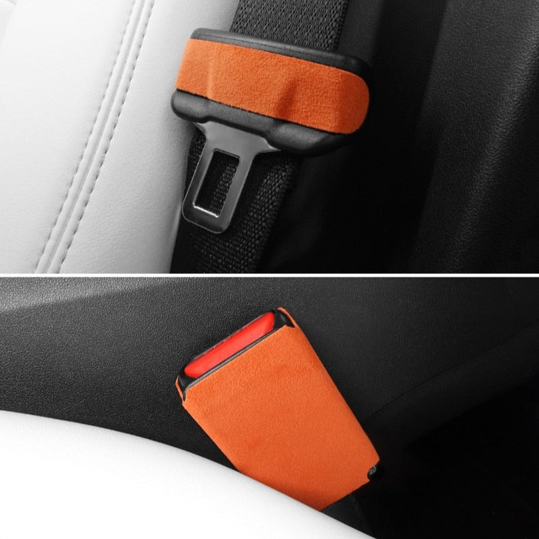 Alcantara Safe Belt Buckle Sticker for Tesla Model 3/Y