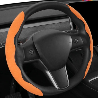 Alcantara Steering Wheel Cover for Tesla Model 3/Y 2019-2023