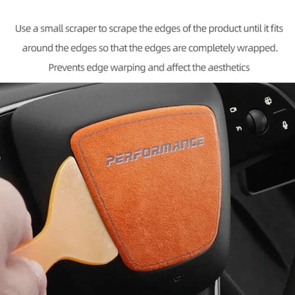 Multi-Colour Alcantara Steering Wheel Sticker for Model 3 Highland 2024+