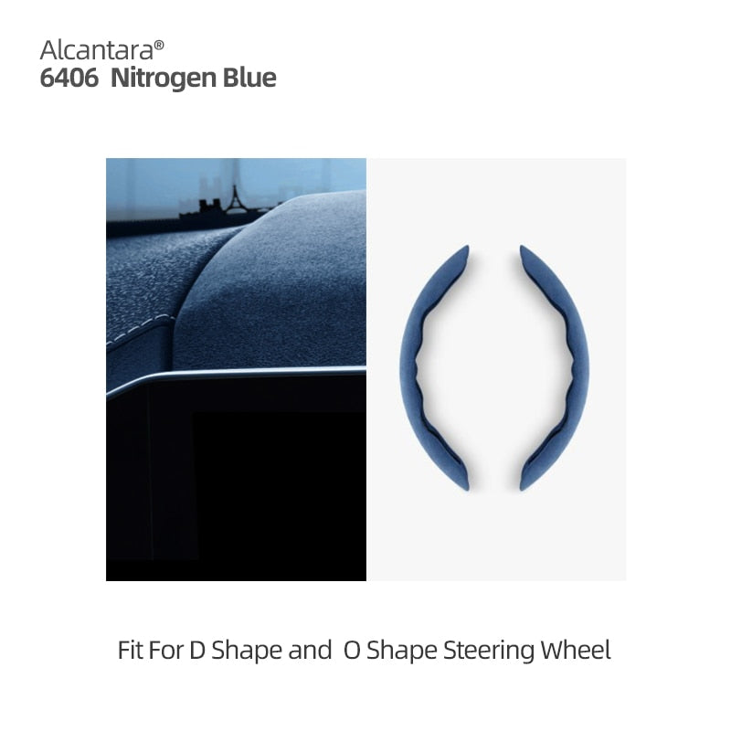 Alcantara Steering Wheel Cover for Tesla Model 3/Y 2019-2023