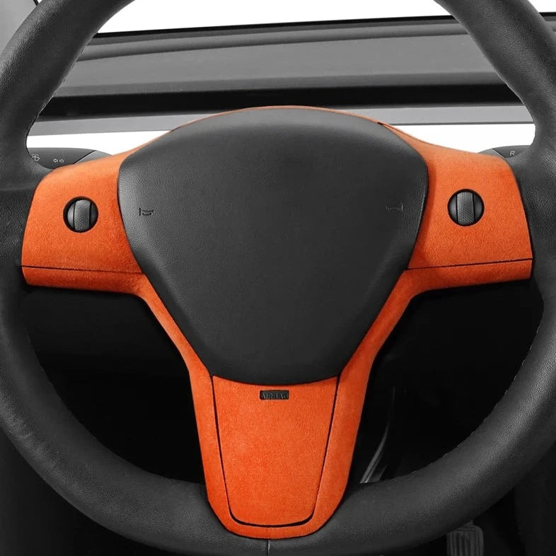 Alcantara Steering Wheel Cover for Tesla Model 3/Y 2019-2023