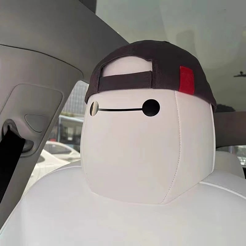 Baymax Seat Headrest Stickers for Tesla Model S/3/X/Y