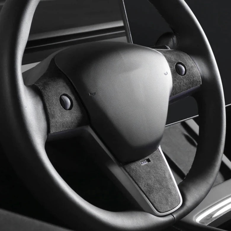 Matt Black Alcantara Cover for Tesla Model 3/Y 2019-2023