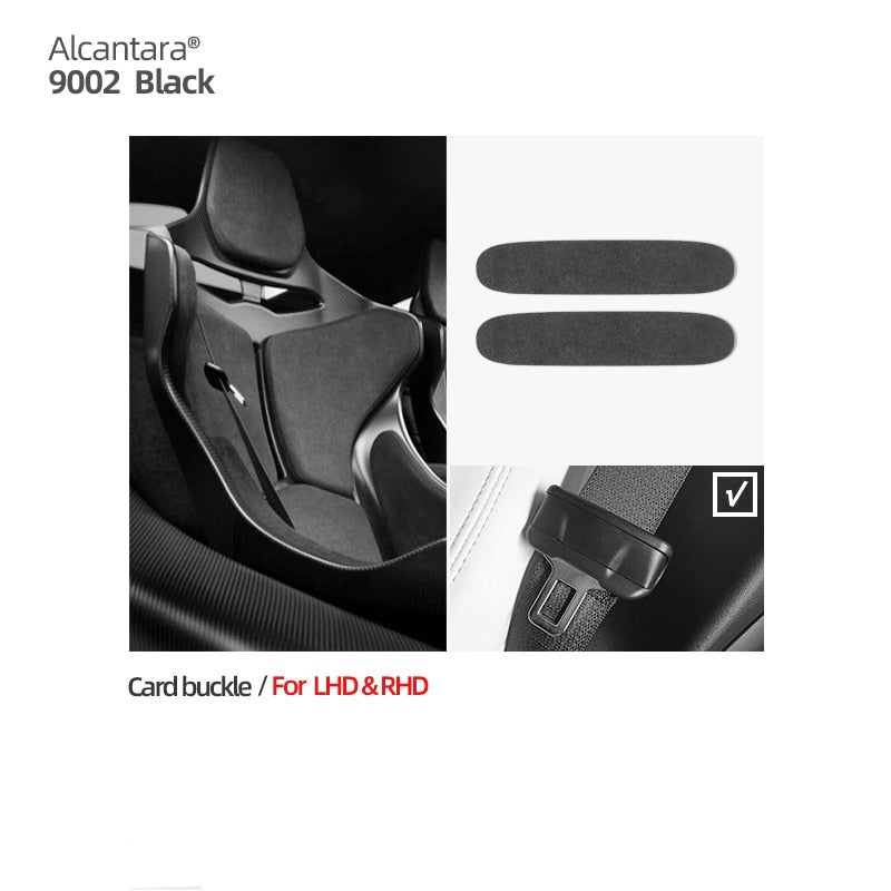 Alcantara Safe Belt Buckle Sticker for Tesla Model 3/Y