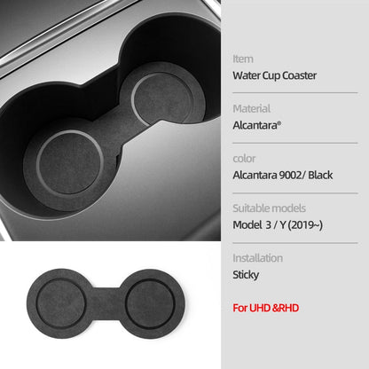 Alcantara Cup Holder Cover for Tesla Model 3/Y - EVONE